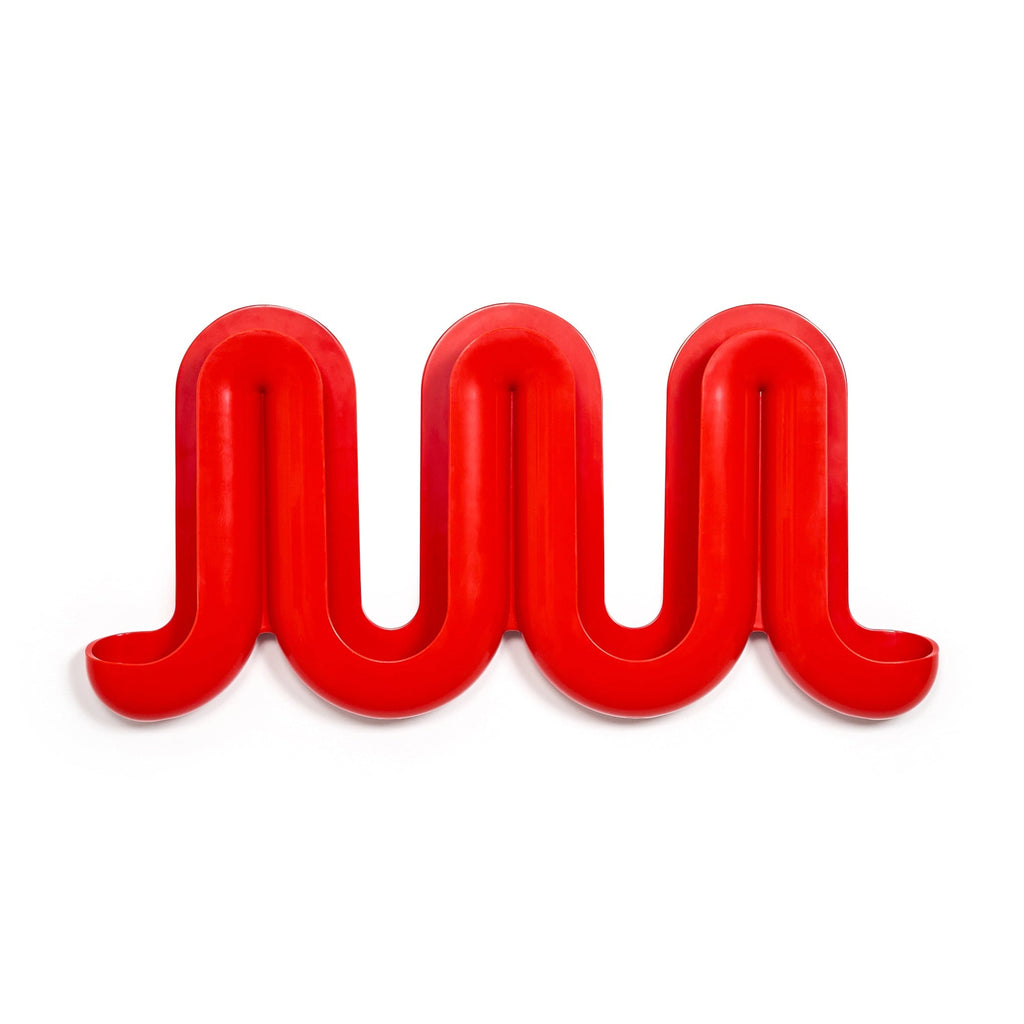 Swell Coat Rack &amp; Wall Organizer - Red/ Orange