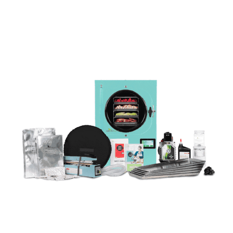 Harvest Right Medium Freeze Dryer with Mylar Starter Kit - Compact, Stainless Steel, Patented Sensor, 6L Capacity, Ideal for Labs & Food Preservation