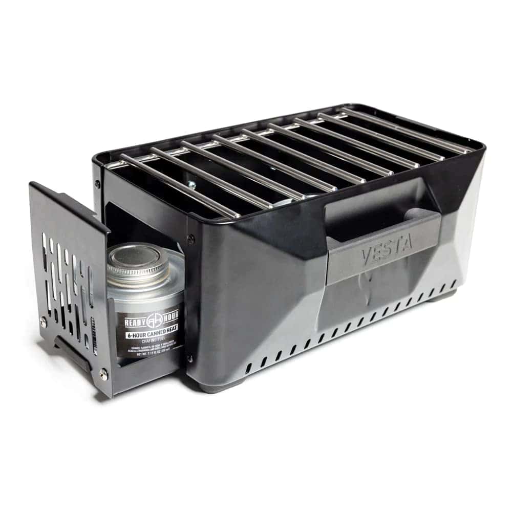InstaFire VESTA Self-Powered Compact Heater & Stove, Indoor/Outdoor, Black, Camping/Emergency Use