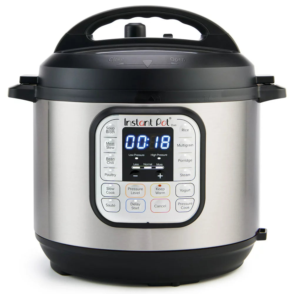 Instant Pot Duo 6 Qt 7-in-1 Electric Pressure Cooker, Stainless Steel, Easy-Release, Family-Sized
