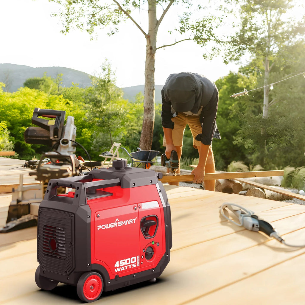 PowerSmart 4500W Gas Inverter Generator, Electric Start, Super Quiet, Portable, for Outdoor Use