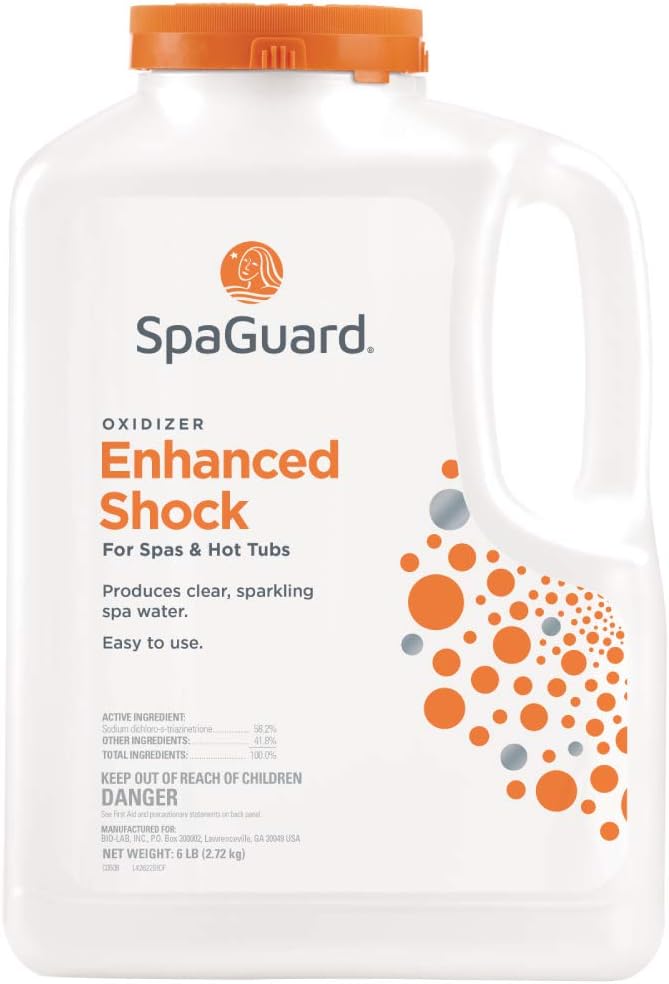 SpaGuard Enhanced Spa Shock 6lbs - Multi-Purpose Spa Treatment for Clear, Odor-Free Water