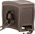 Suncast Aquawinder 125' Wicker Garden Hose Reel - Automatic Water-Powered Retractable, Java